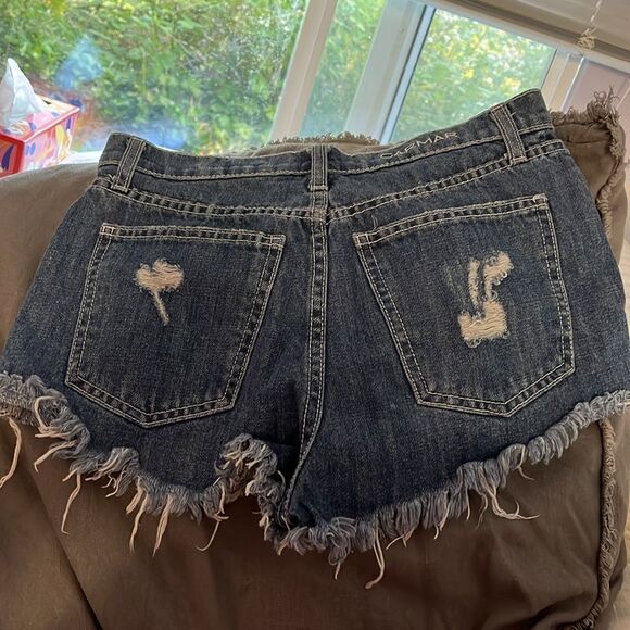 Carmar Denim Distressed Mini Jean shorts Size 27 - Picture 5 of 5